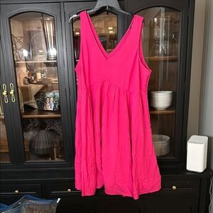 Torrid Pink V-Neck Sleeveless Sundress